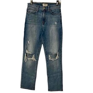 L'AGENCE Cropped High Rise Distressed Destroyed Busted Knee Cropped Jeans
25